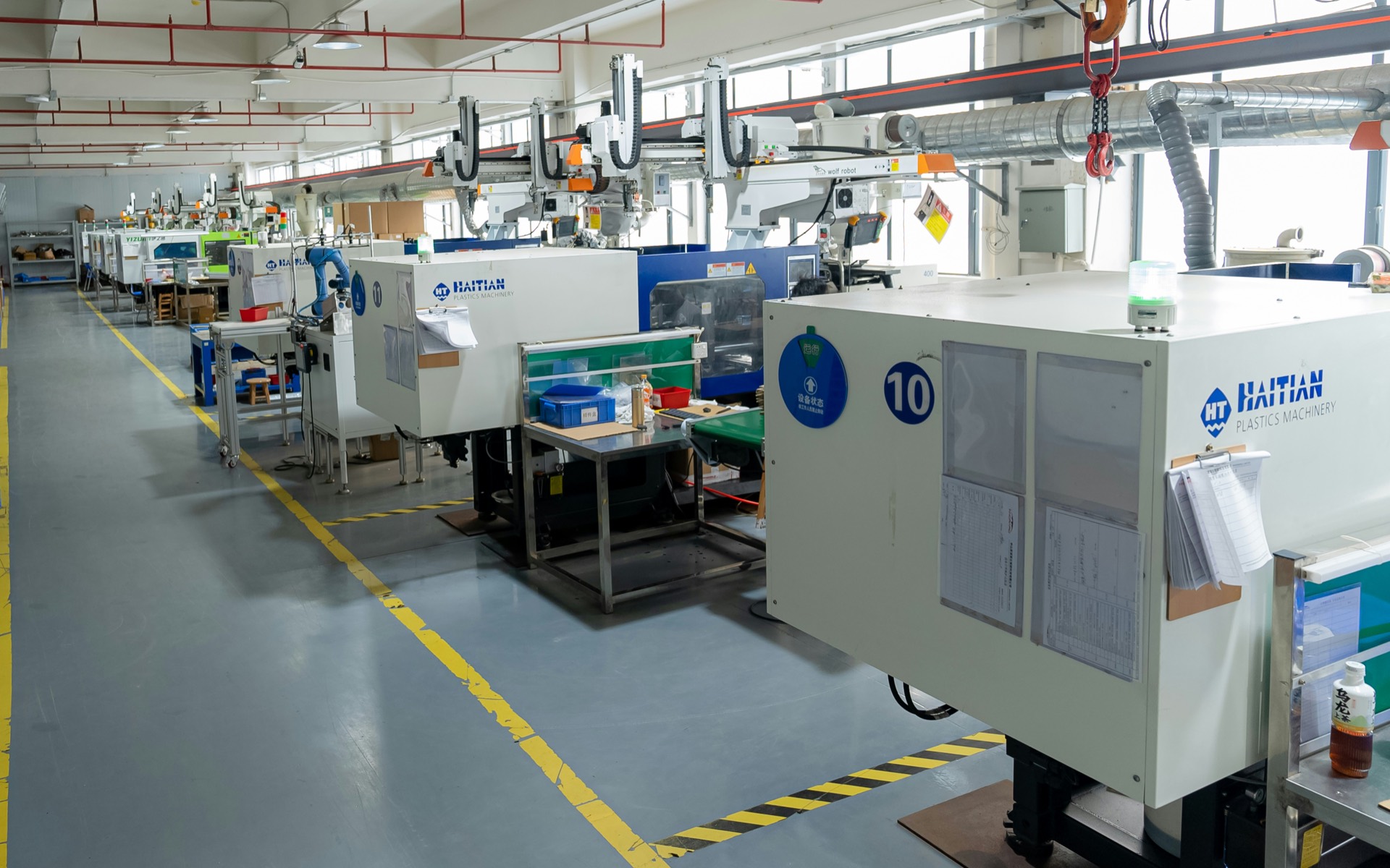 Injection moulding machine on shop floor